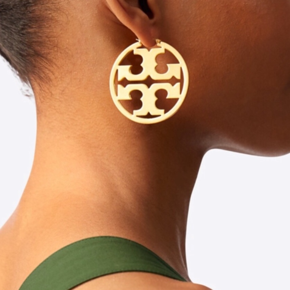 Tory Burch Gold Miller Cutout Earrings - Picture 4 of 5